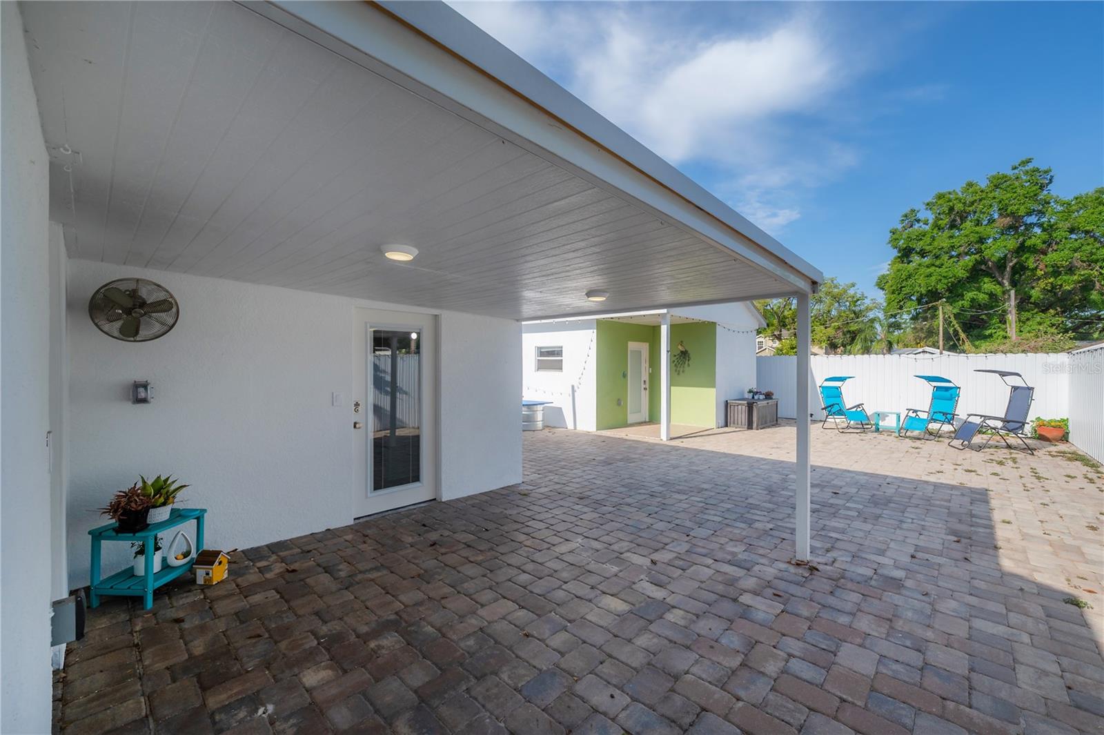 Paver covered patio