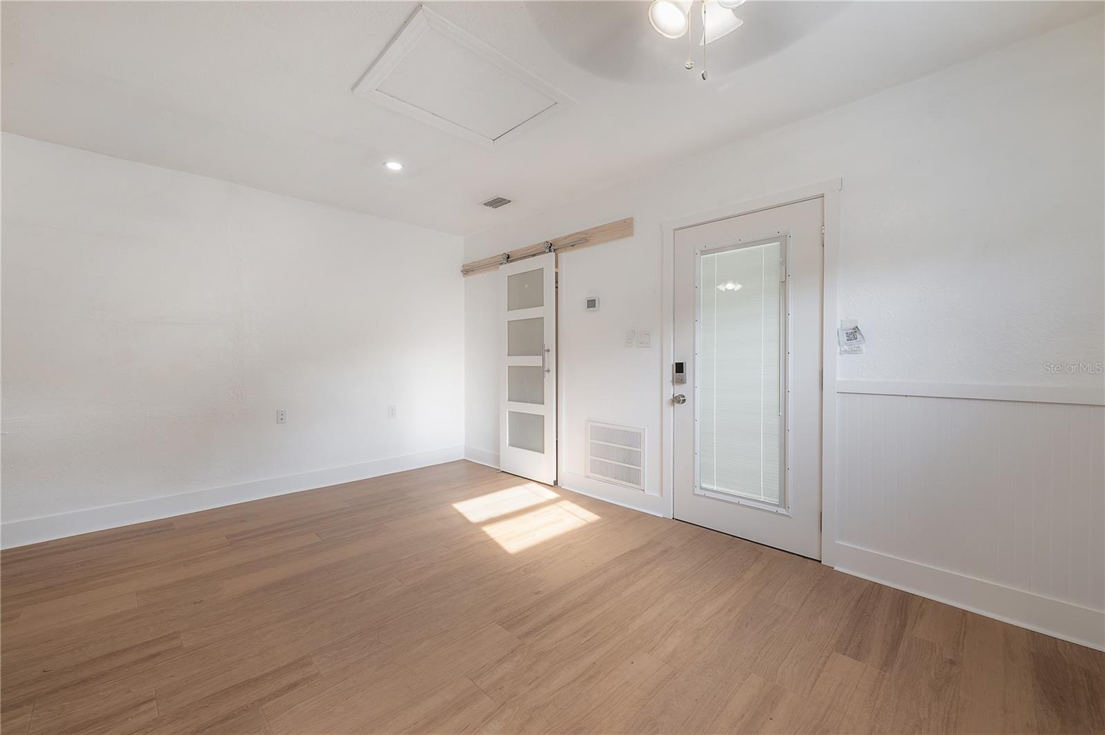 Guest House with bathroom, walk-in closet, and space for full kitchen