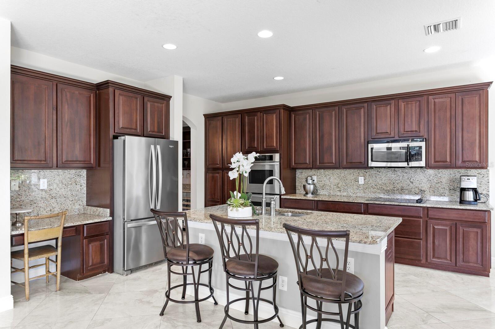 Gourmet kitchen package with large island