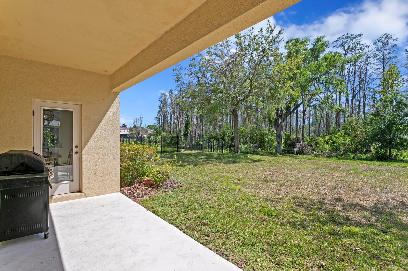 Large covered lanai with access from the dinette, family room and half bath