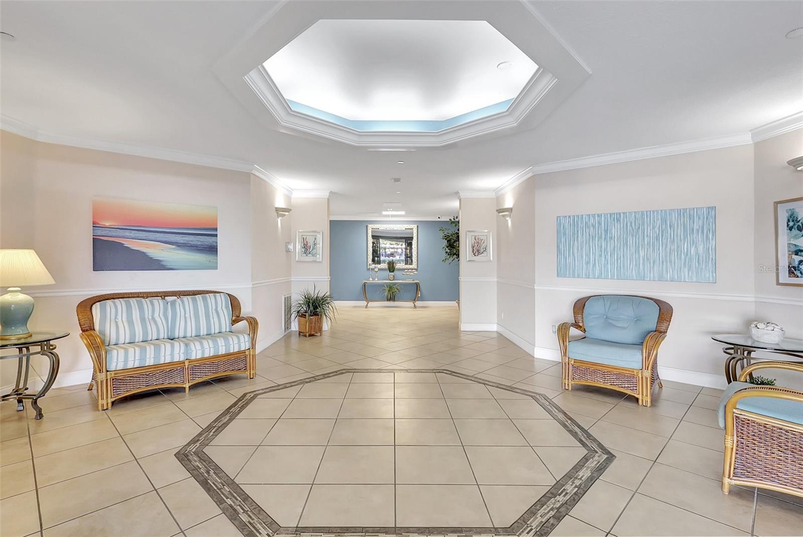 The main lobby is bright and welcoming