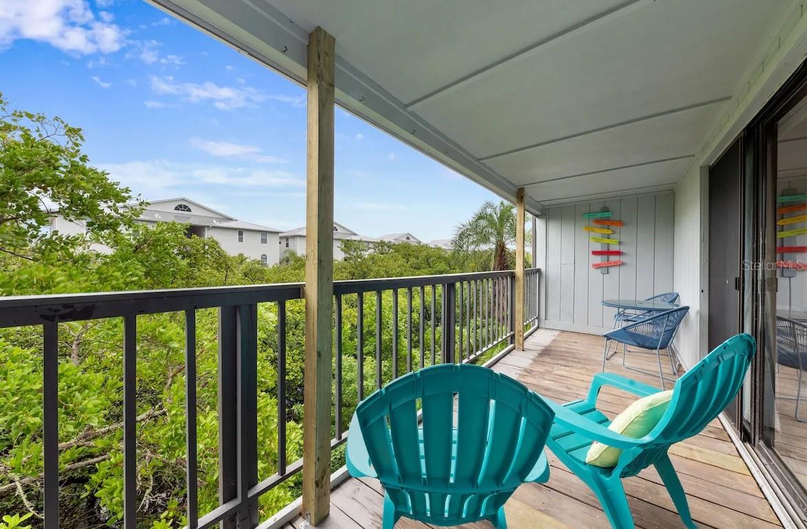 Spacious balcony/porch perfect for relaxing and enjoying the view.