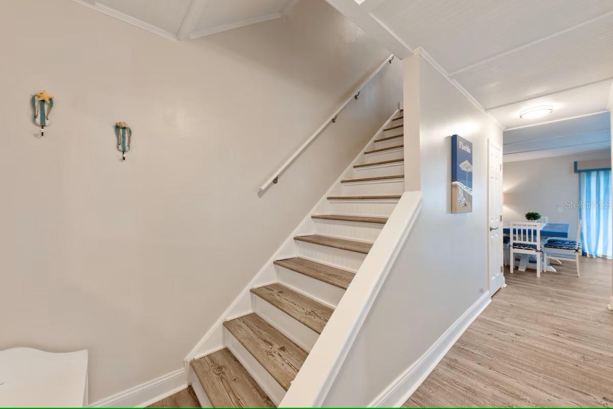 Stairs leading to the second floor