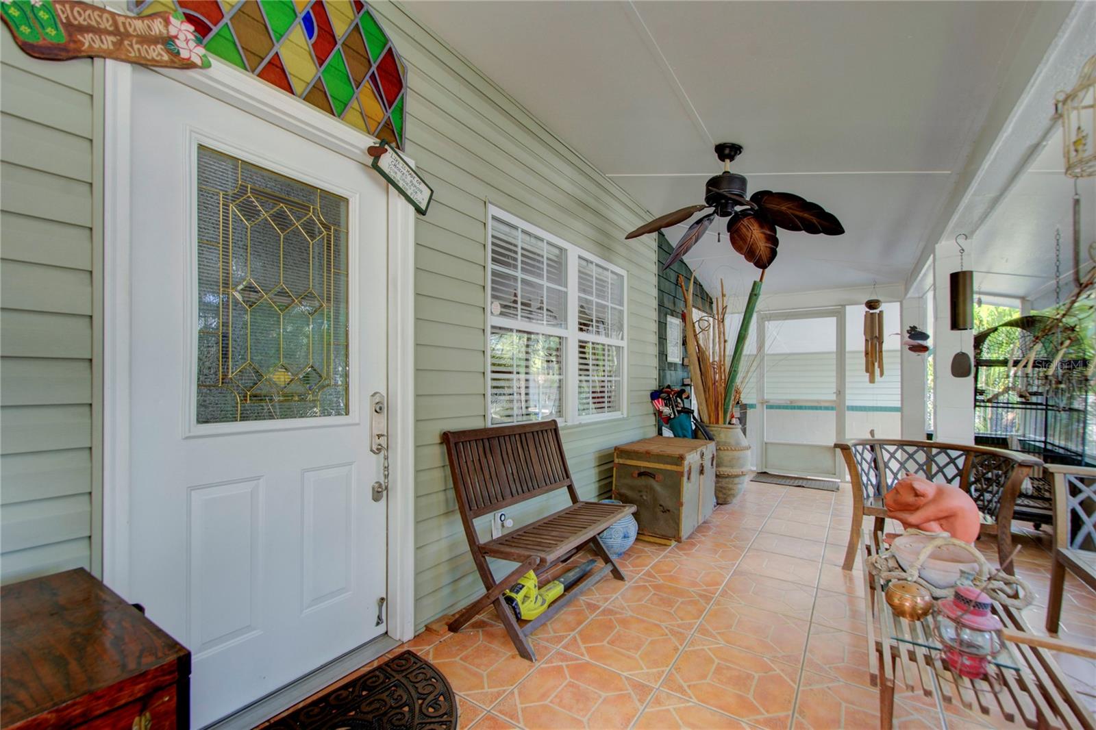front door on front porch