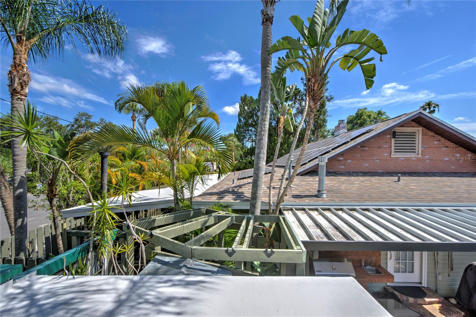 view from upstairs porch