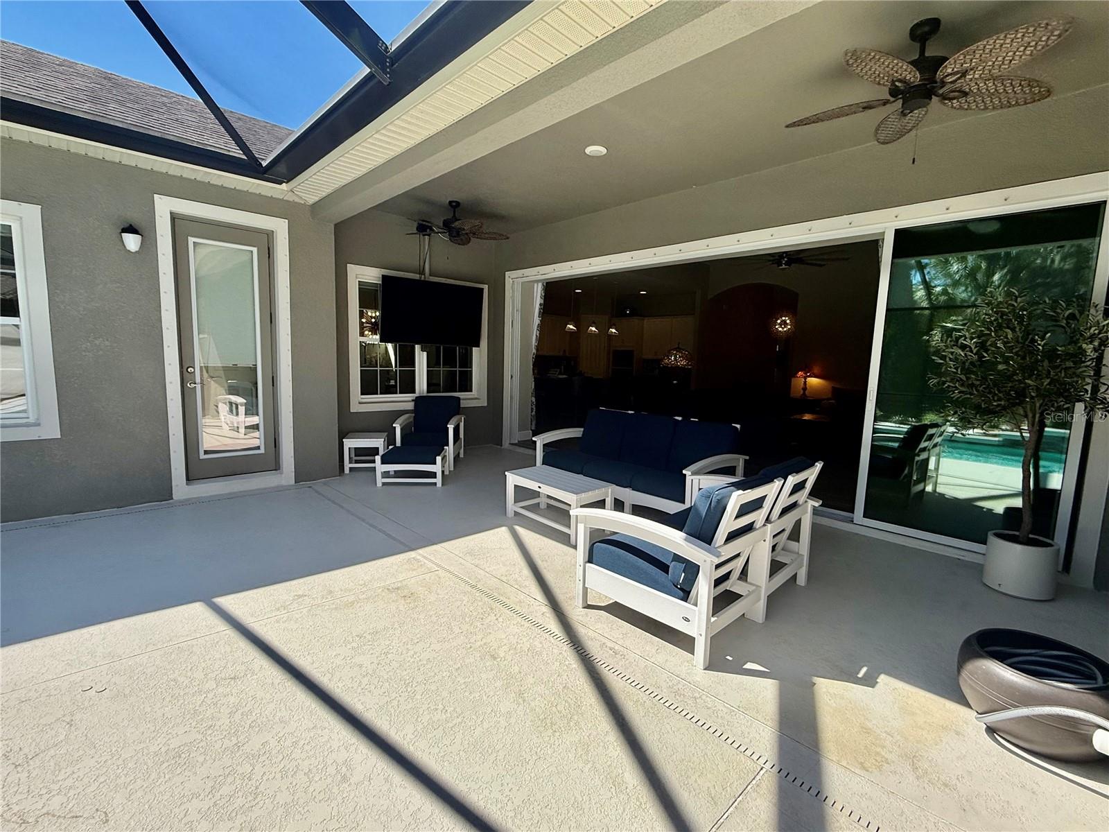 Patio has gas and water connections for future outddor kitchen