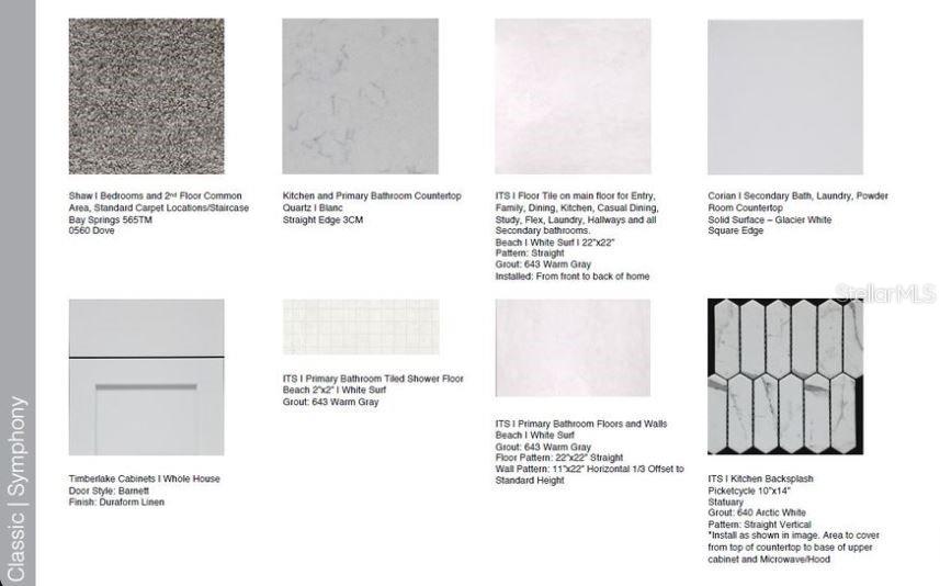 Design Selections ~ Home is under construction, selections are subject to change