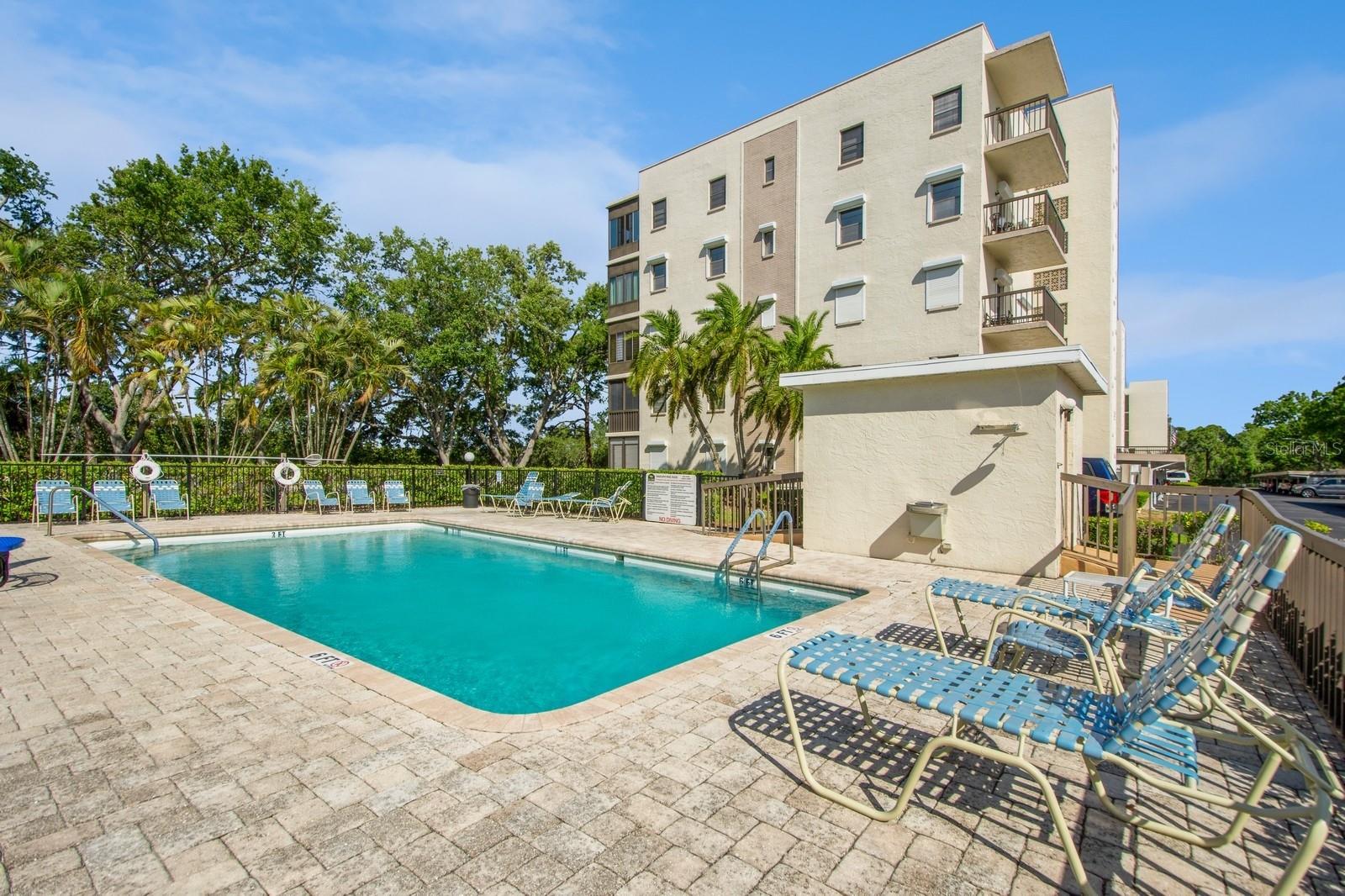 Pool right next to the building!