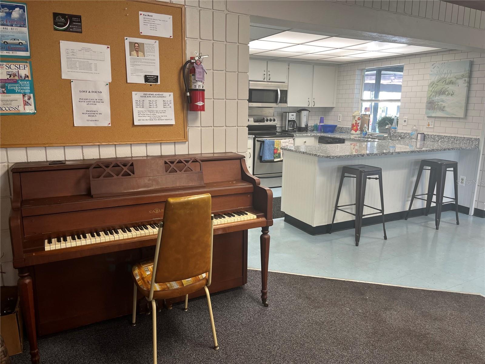 Piano in Clubhouse