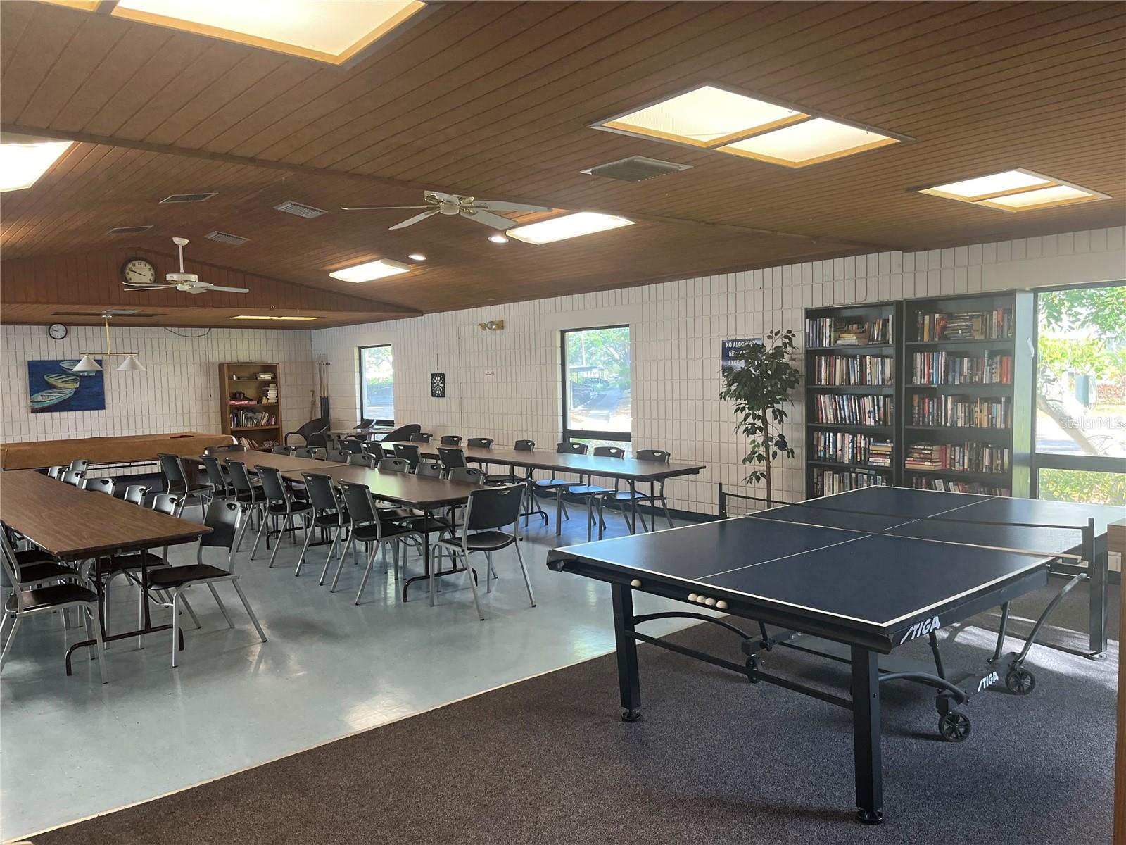 Ping Pong Table & Library in Clubhouse
