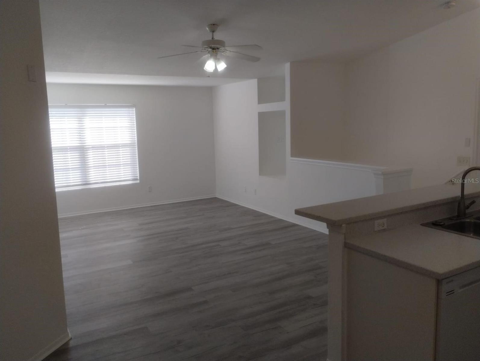 Kitchen Opens to the Living - Dining area