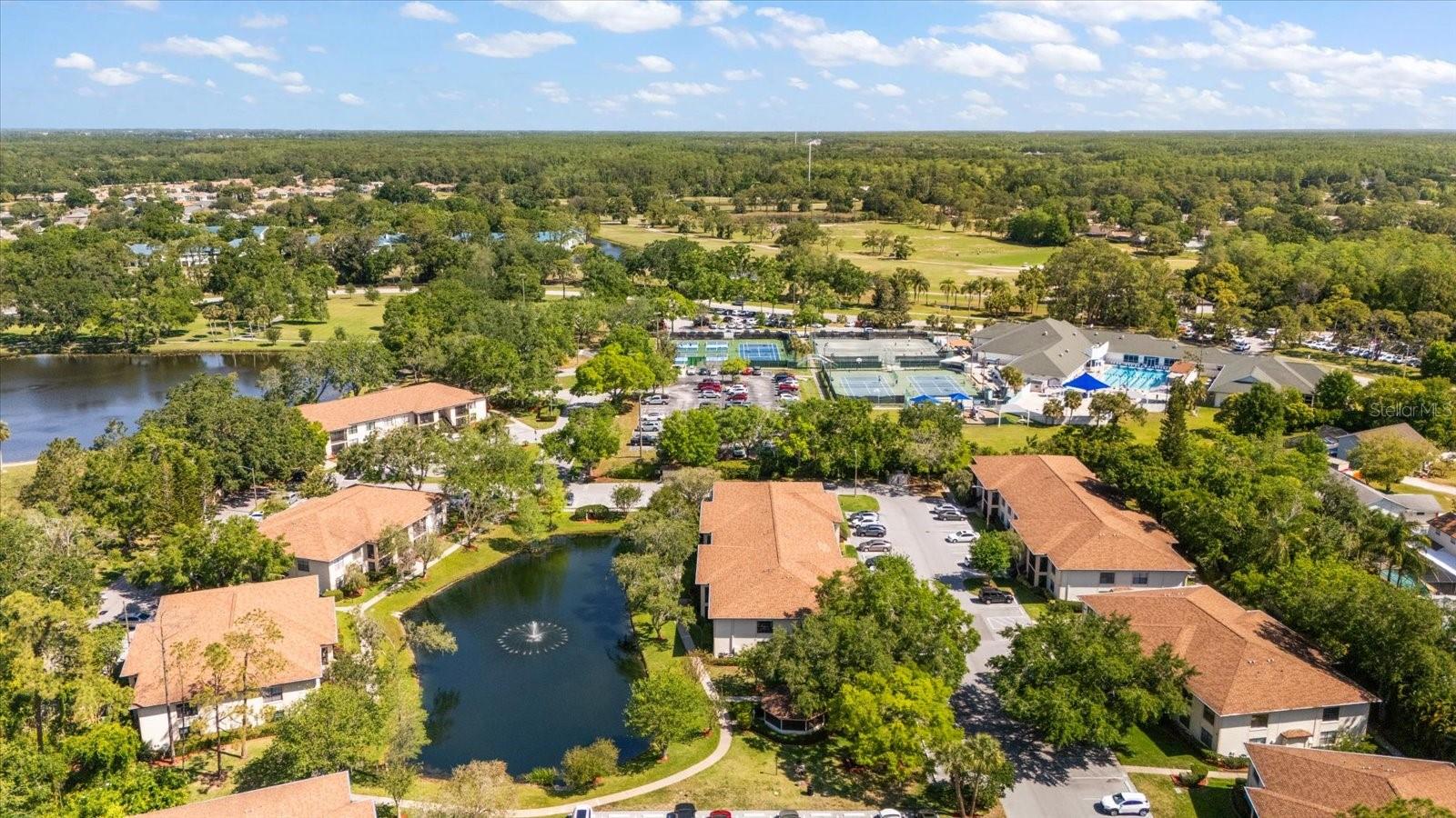 Crystal Lake Community Aerial of YMCA and Landsbrook Golf Course