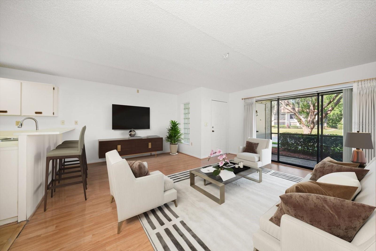 Virtually Staged Living Room