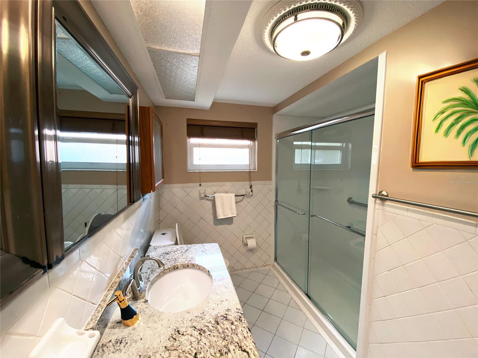 Virtually Staged. Primary Bathroom.