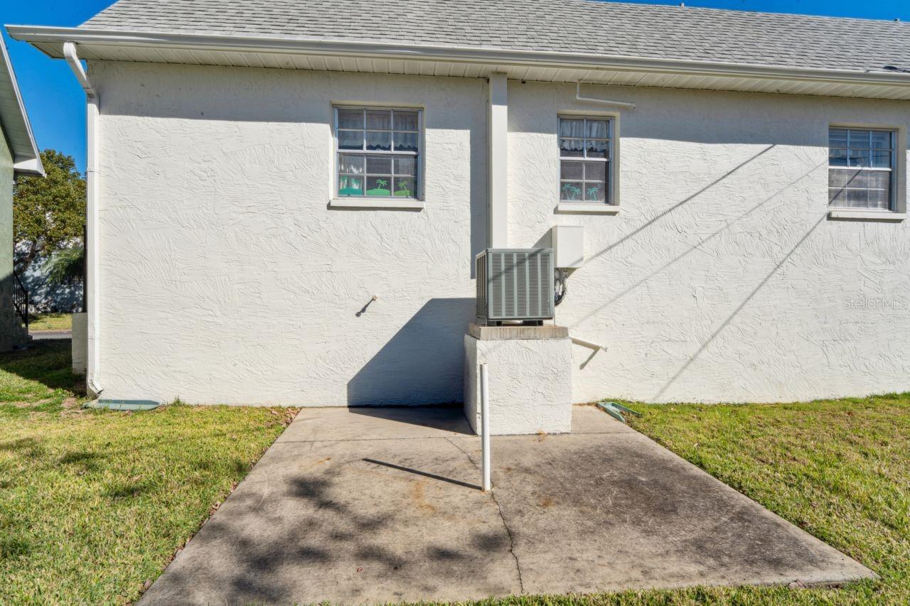 Patio measures 10x20 feet.