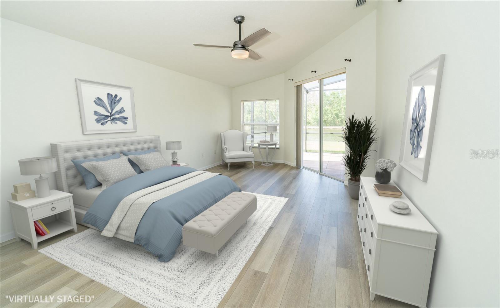 Virtually staged. Primary Bedroom