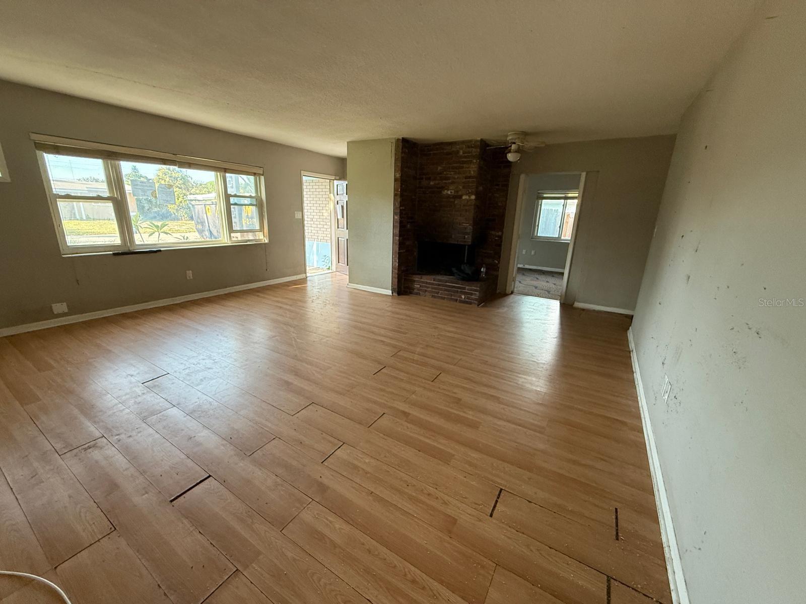 Living & Dining room offering Fireplace
