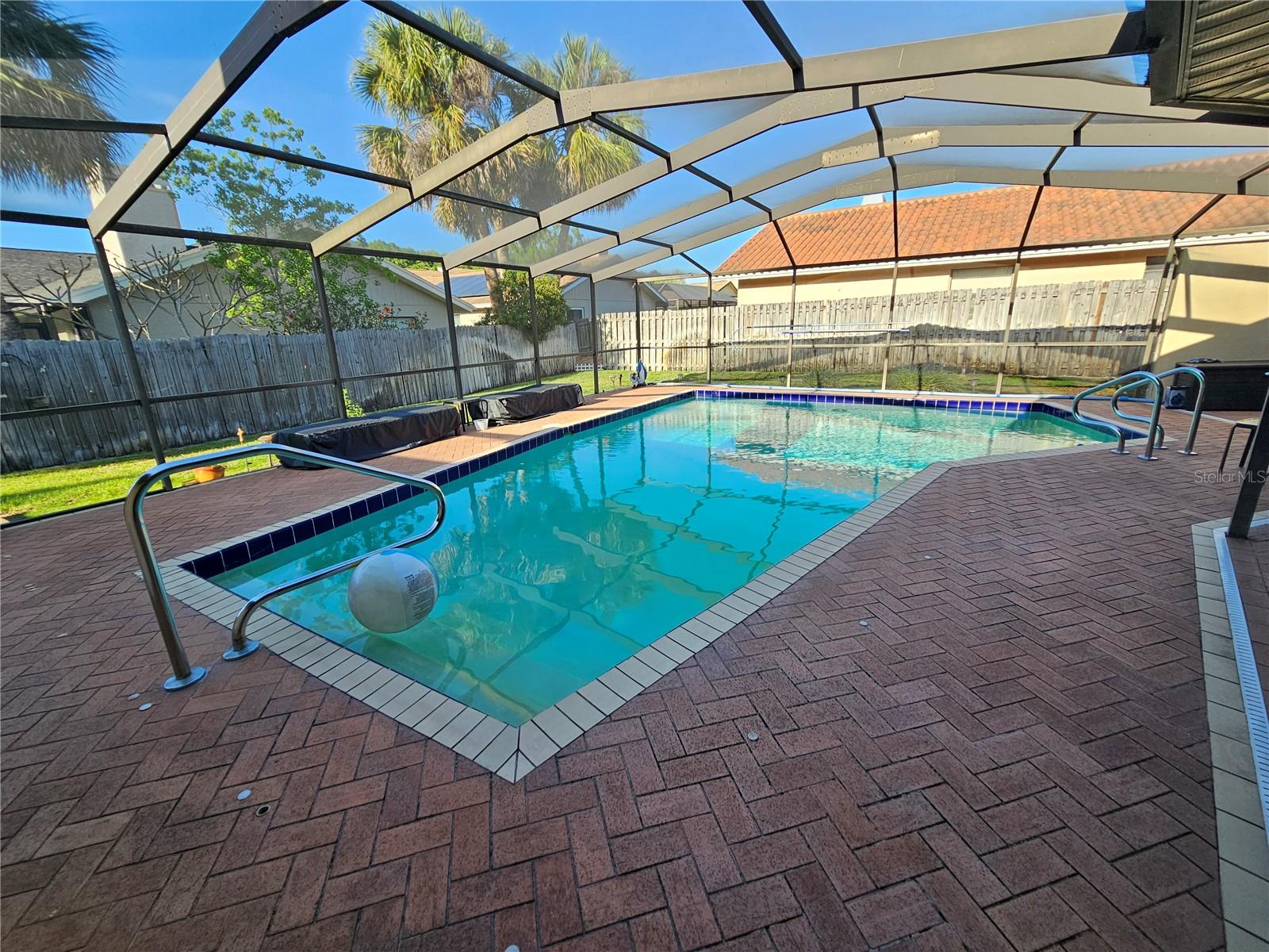 Bird Cage pool with pavers!