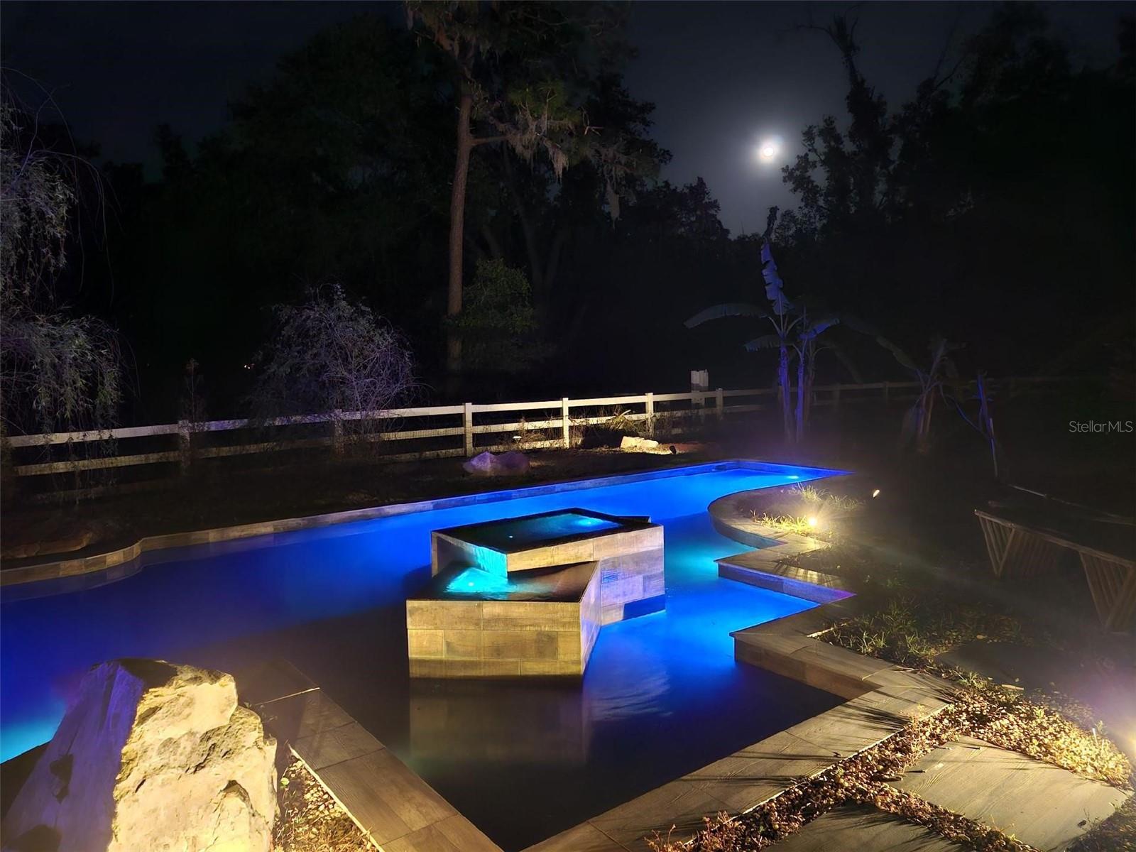 Pool night view