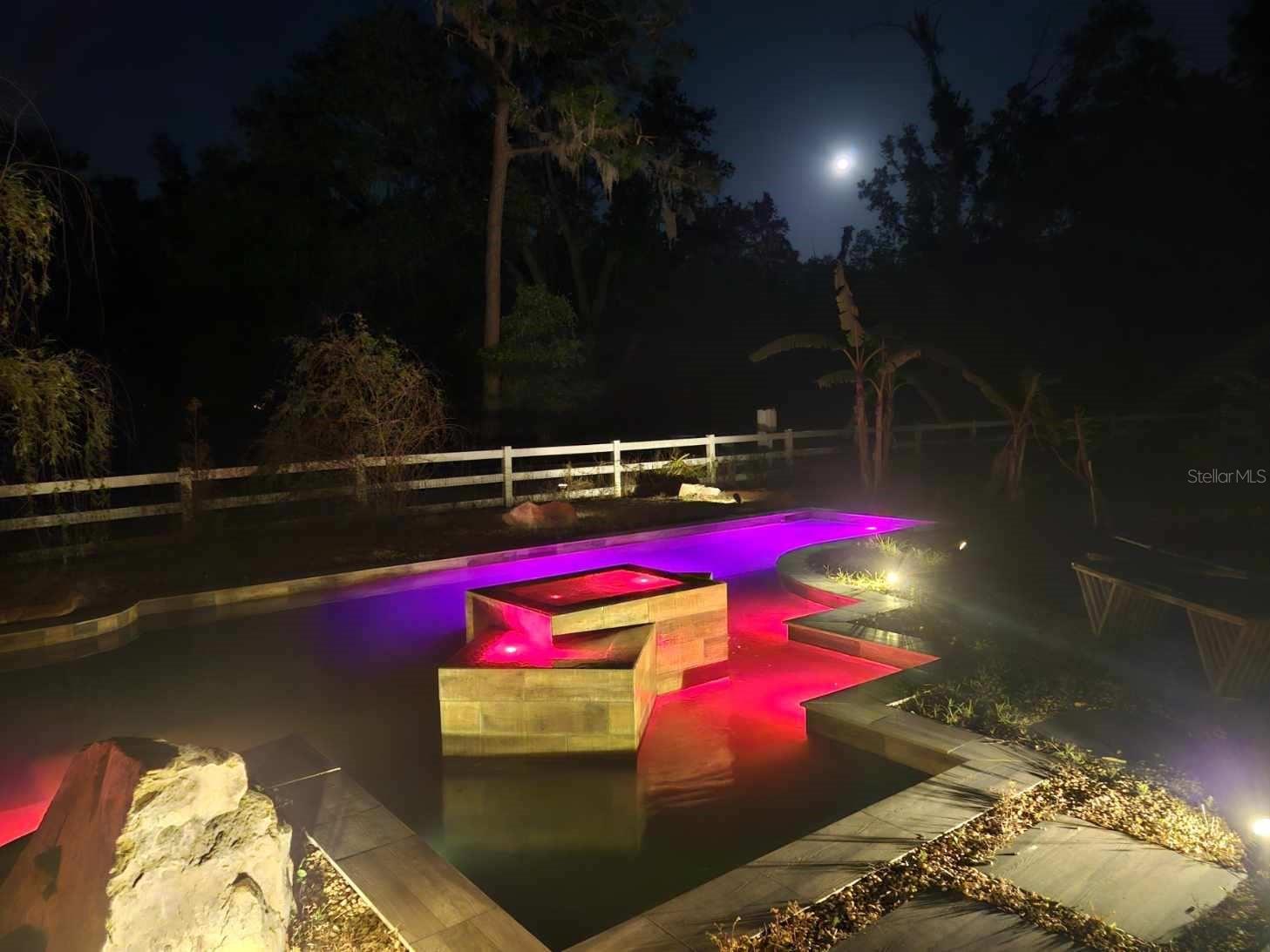 Pool night view