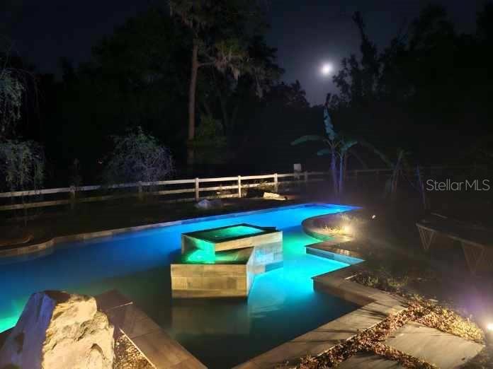 Pool night view