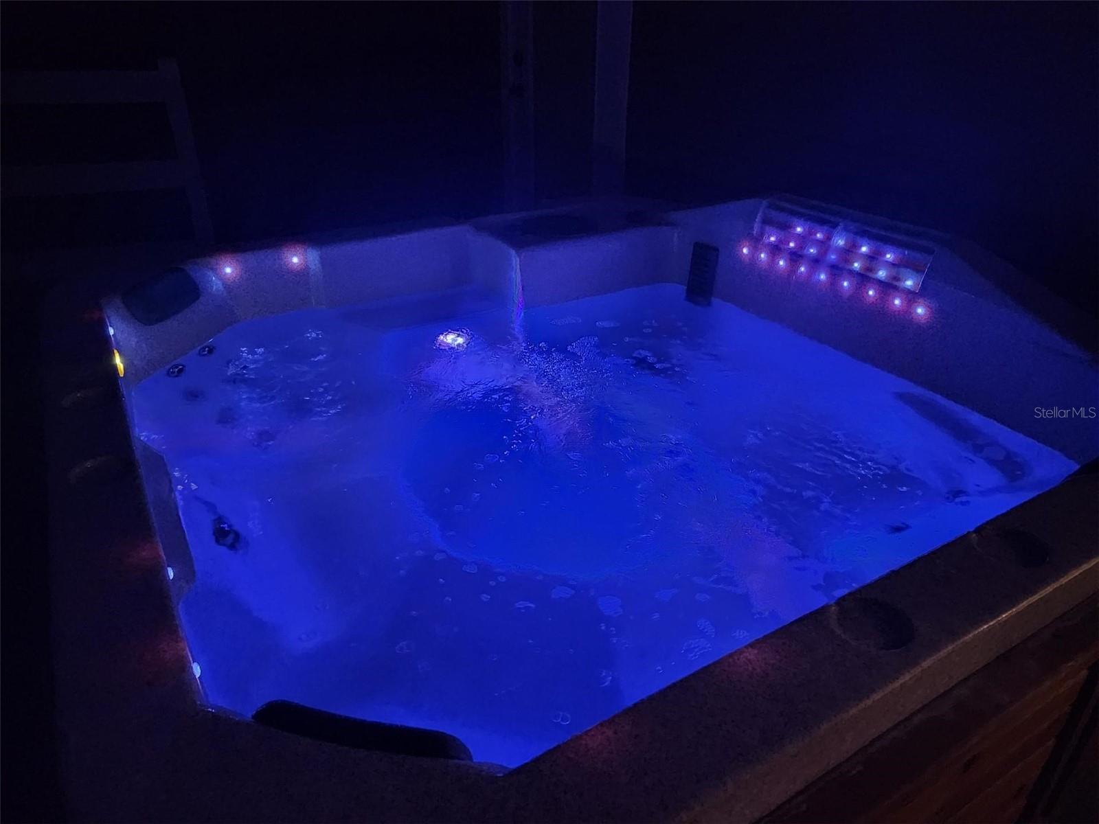 Hot tub night view