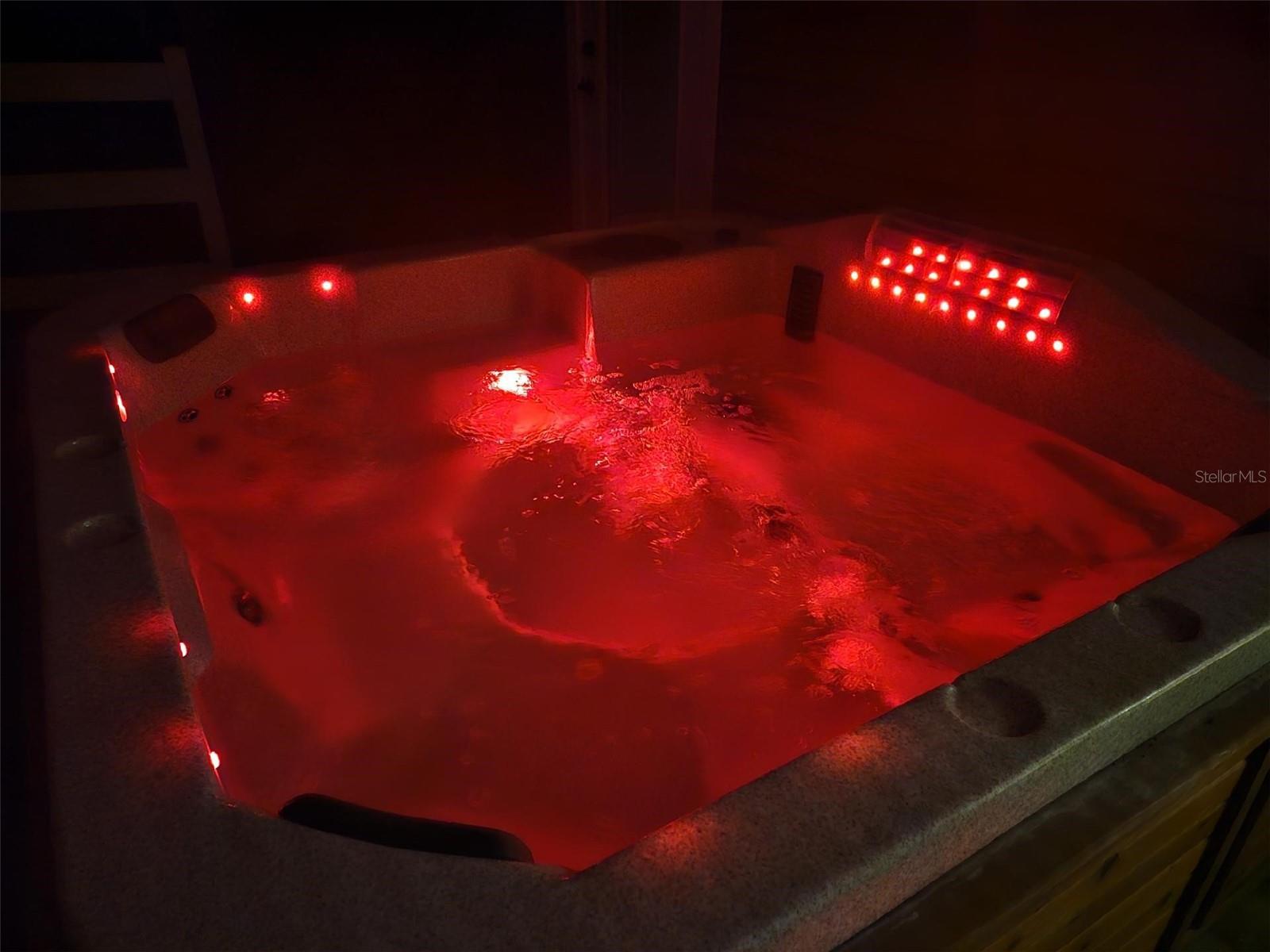 Hot tub night view