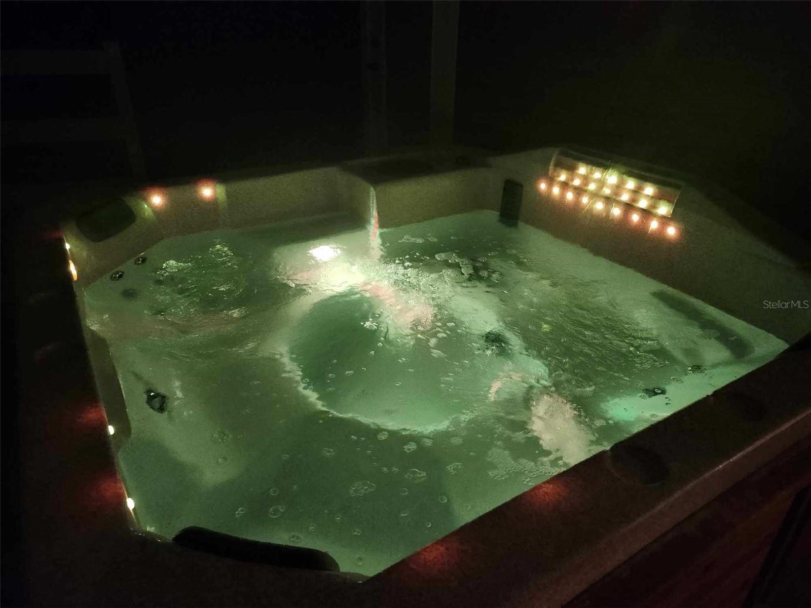 Hot tub night view