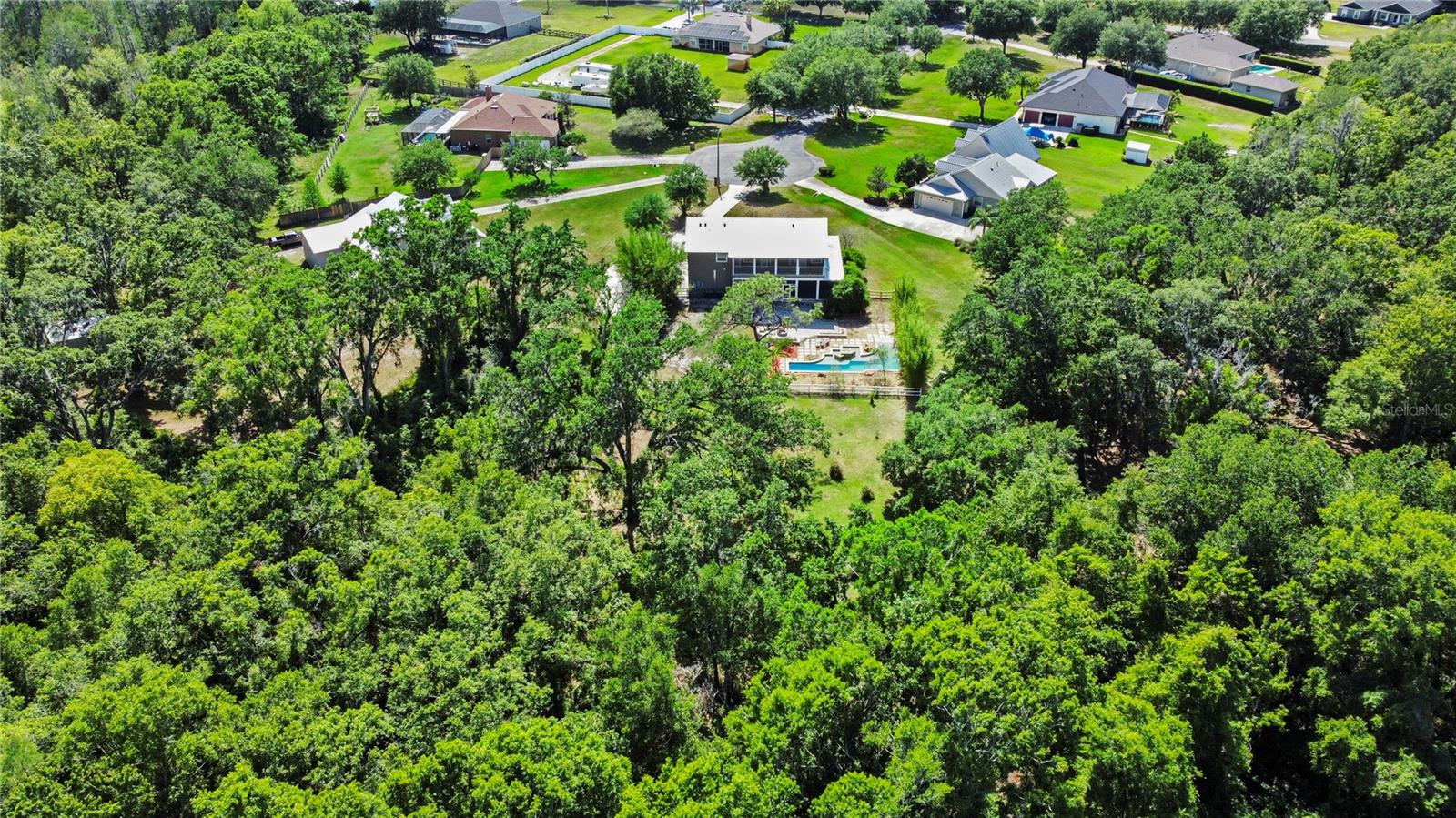 Aerial rear view