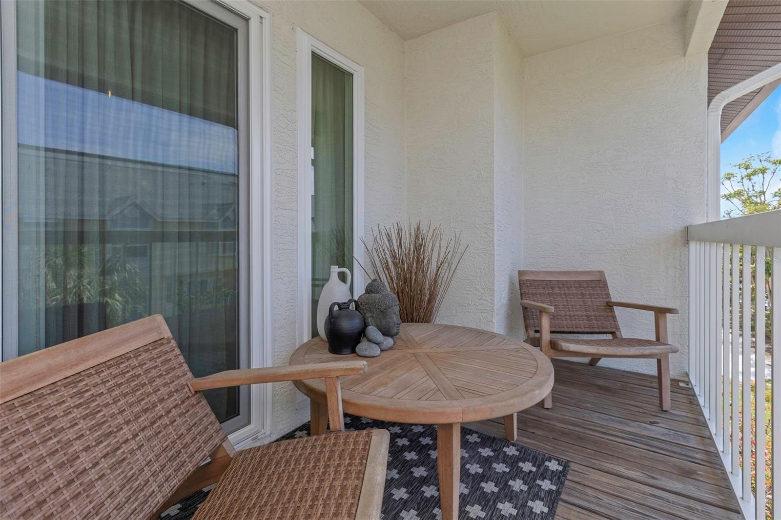 Balcony off of primary bedroom