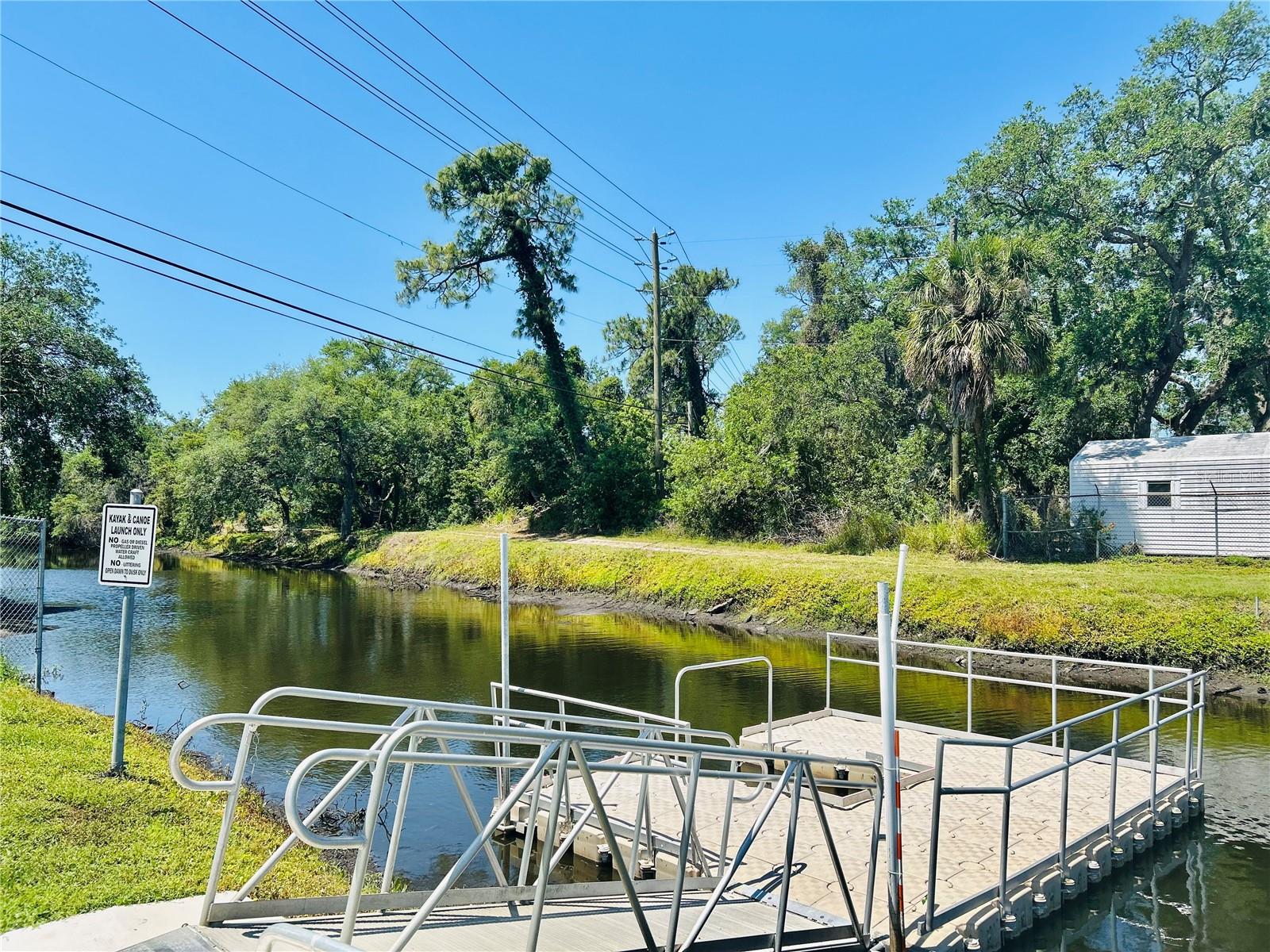 Public Kayak entrance just outside Cascade - canal goes past community