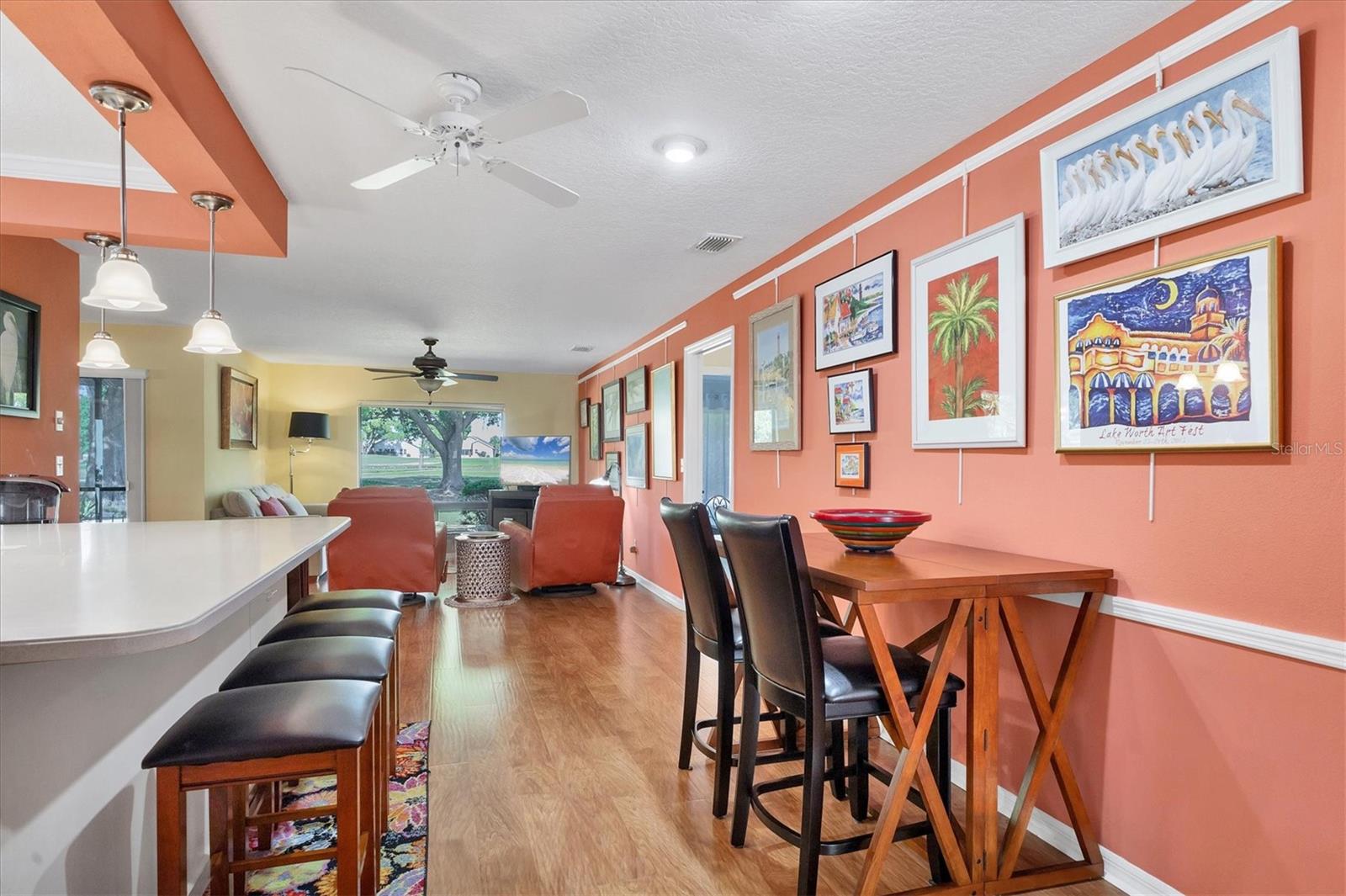 dinette and breakfast bar area
