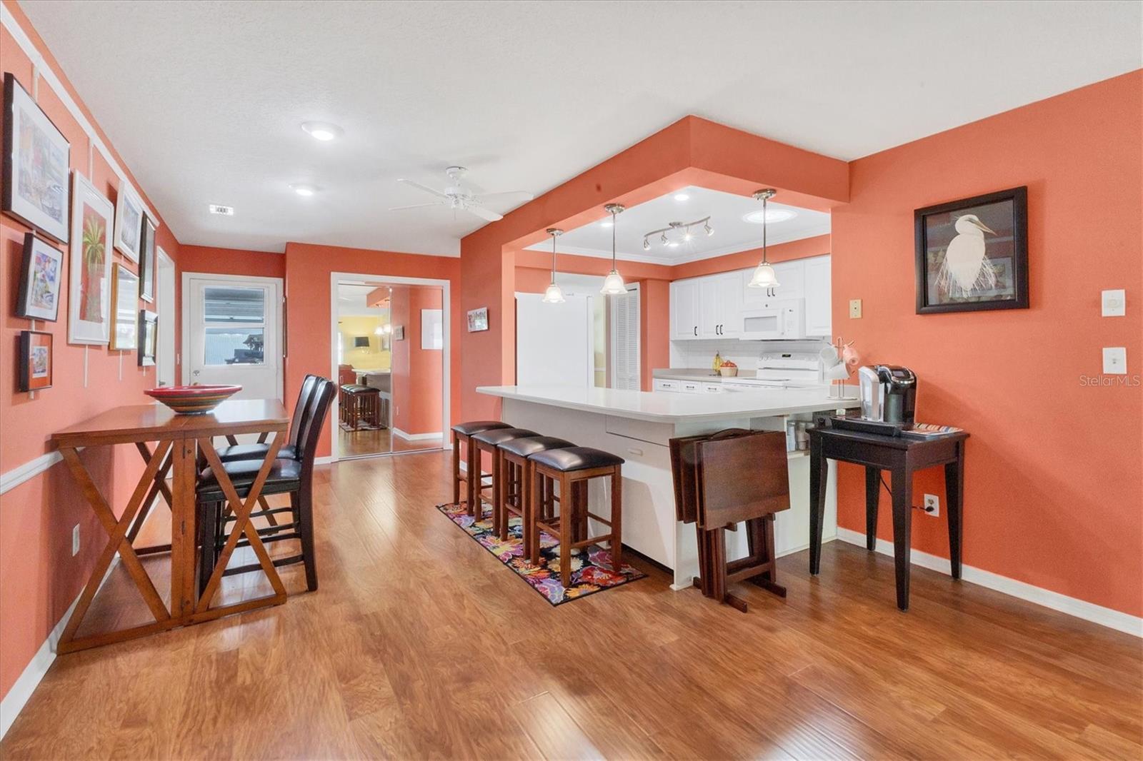 from family room toward kitchen