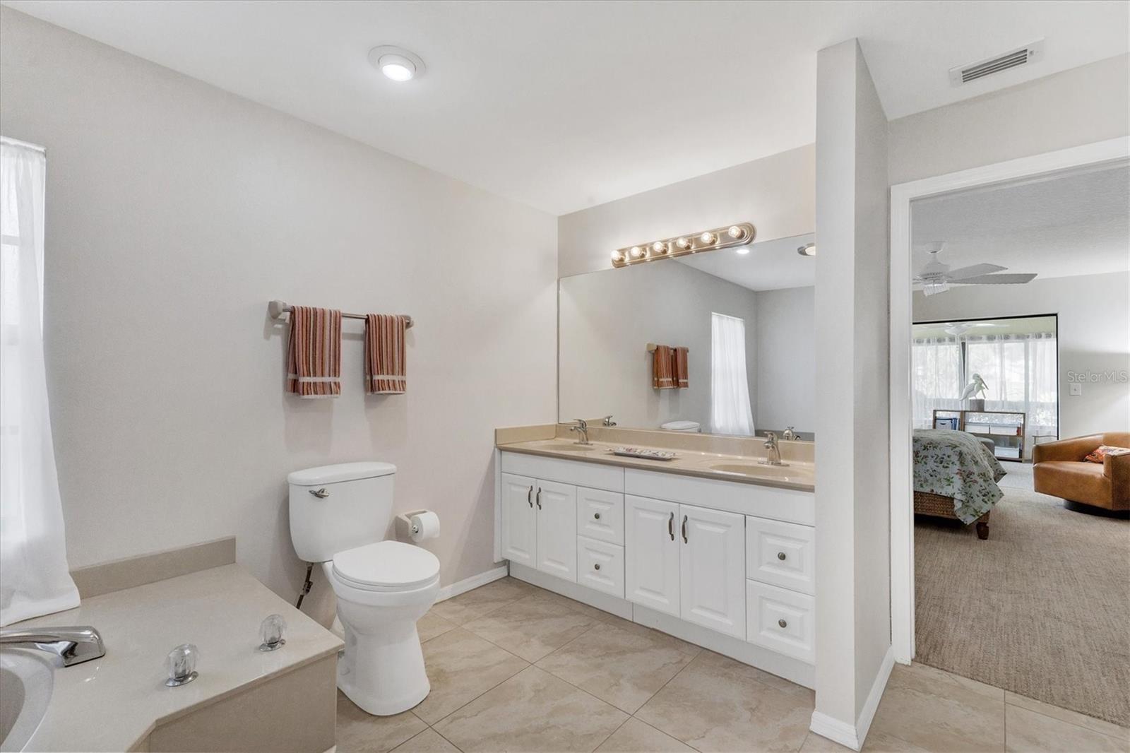 primary bathroom double sinks