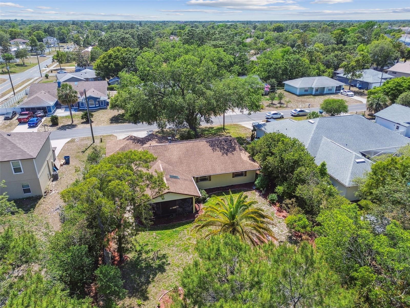 Drone View Back of Home