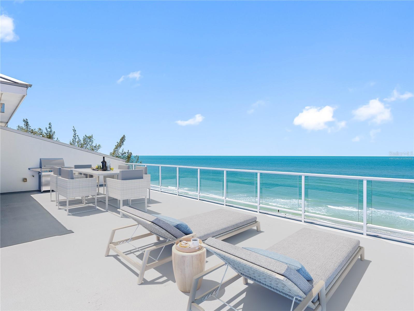 700 Sq. Ft. Second Level Balcony with Natural Gas - Virtually Staged
