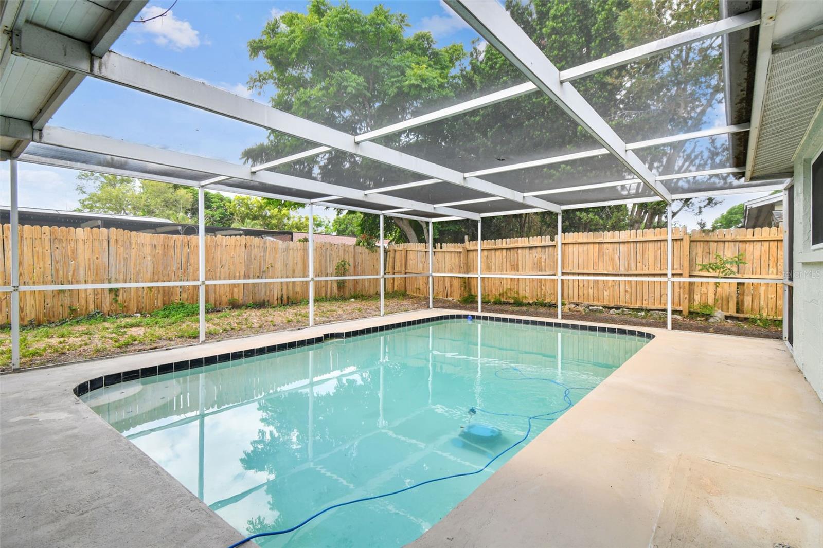 Covered patio off of both sliders