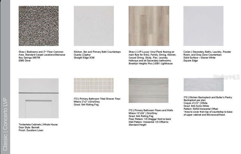 Design Selections ~ home is under construction, selections are subject to change