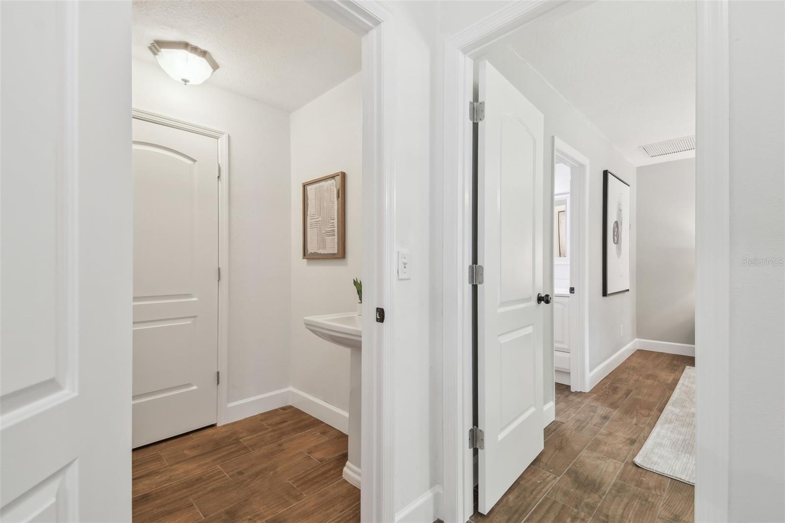 Storage Closet through bathroom