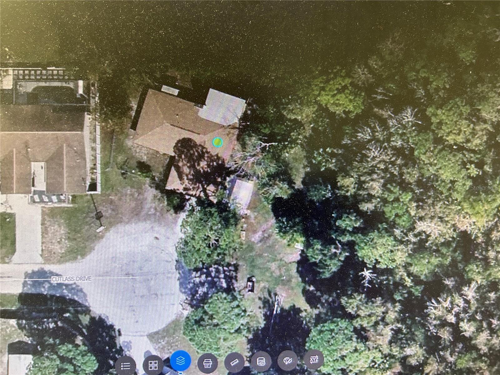 Aerial view of house