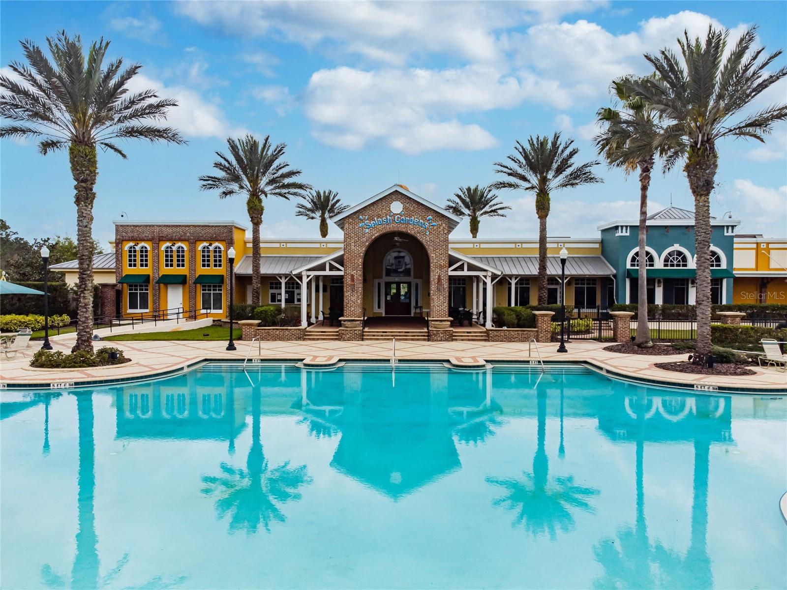 Rear view of the clubhouse