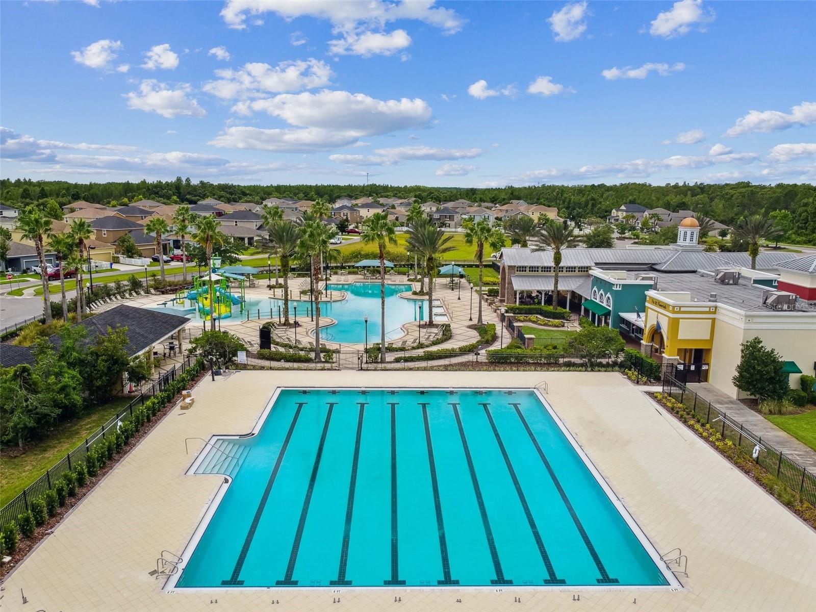 Heated lap pool