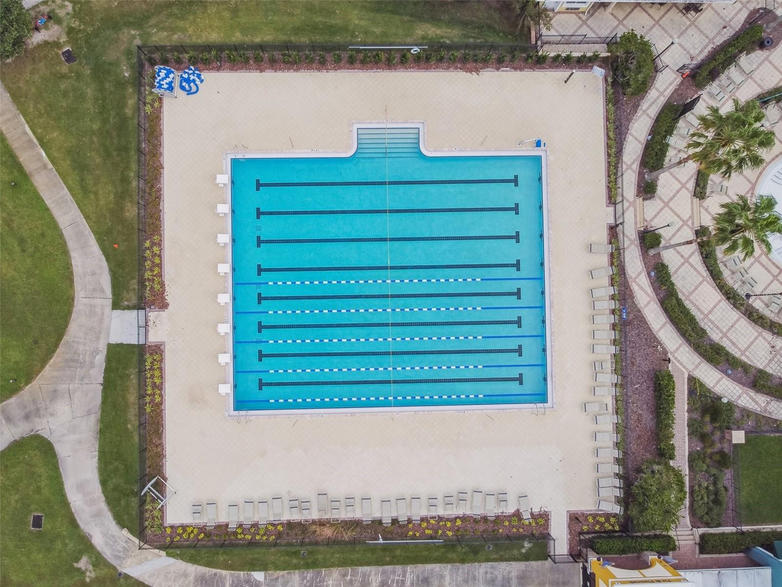 Heated lap pool