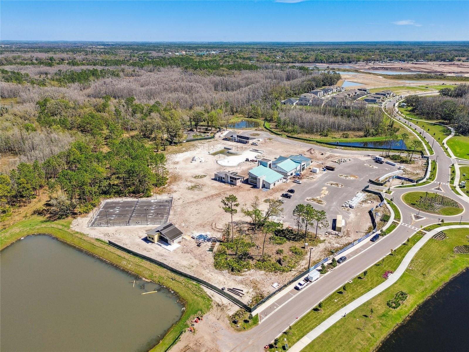 New construction of the second clubhouse/pool area
