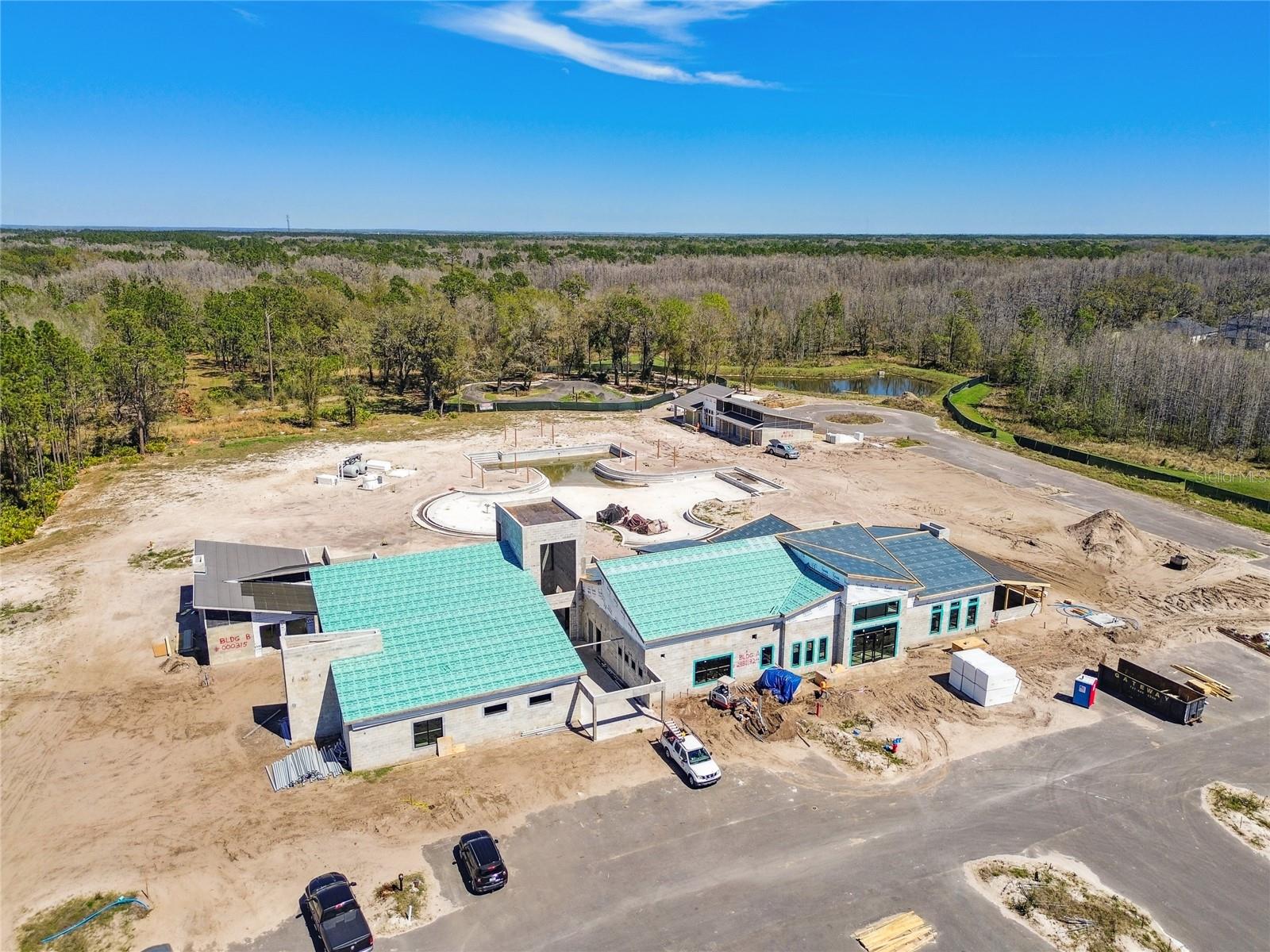 New construction of the second clubhouse/pool area