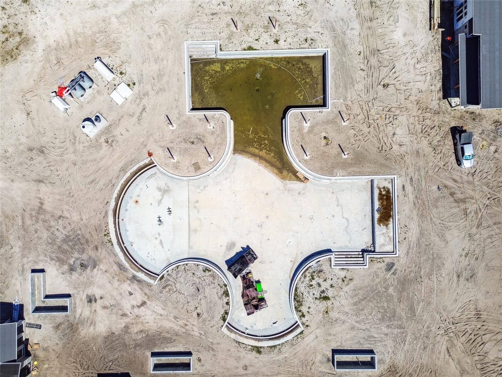 New construction of the second clubhouse/pool area