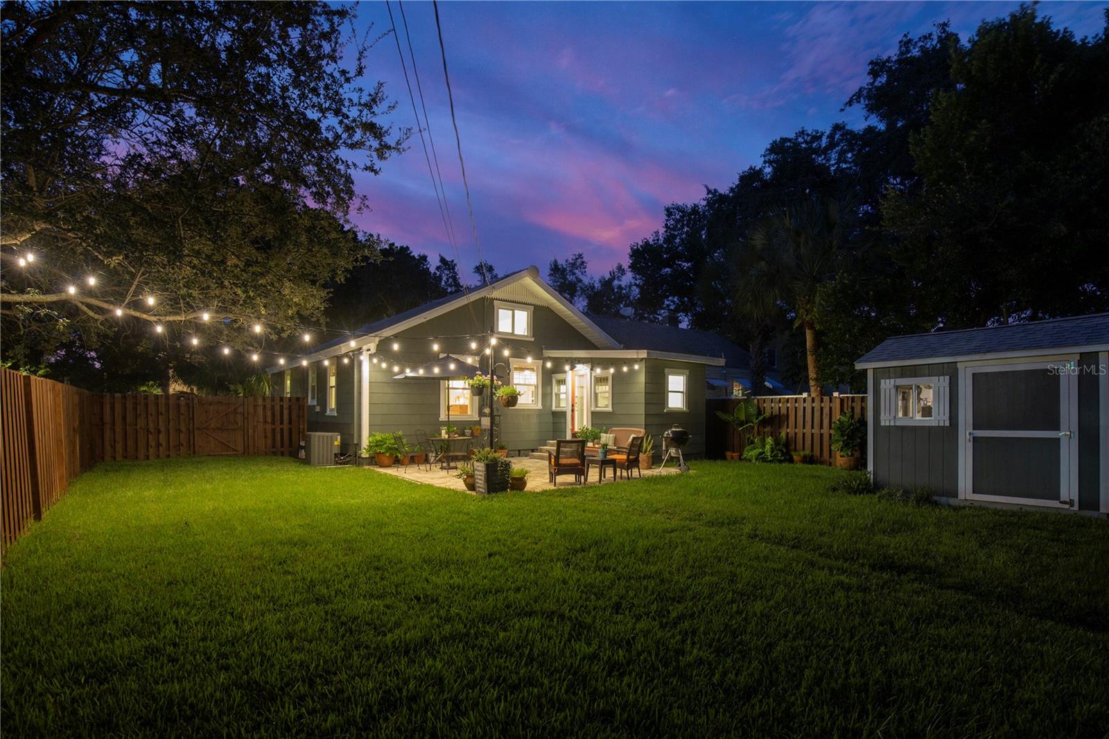Twilight Backyard