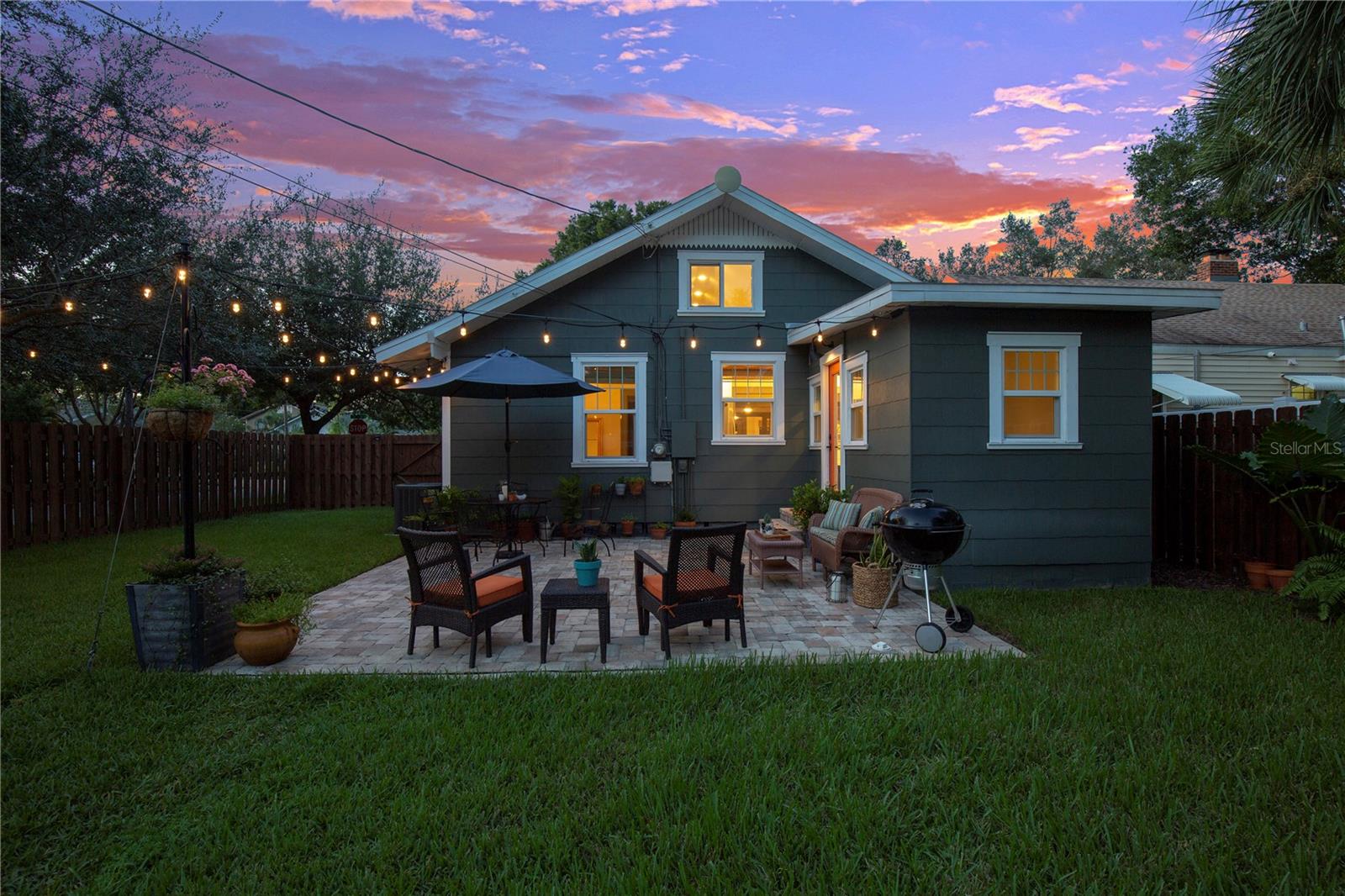Twilight Backyard