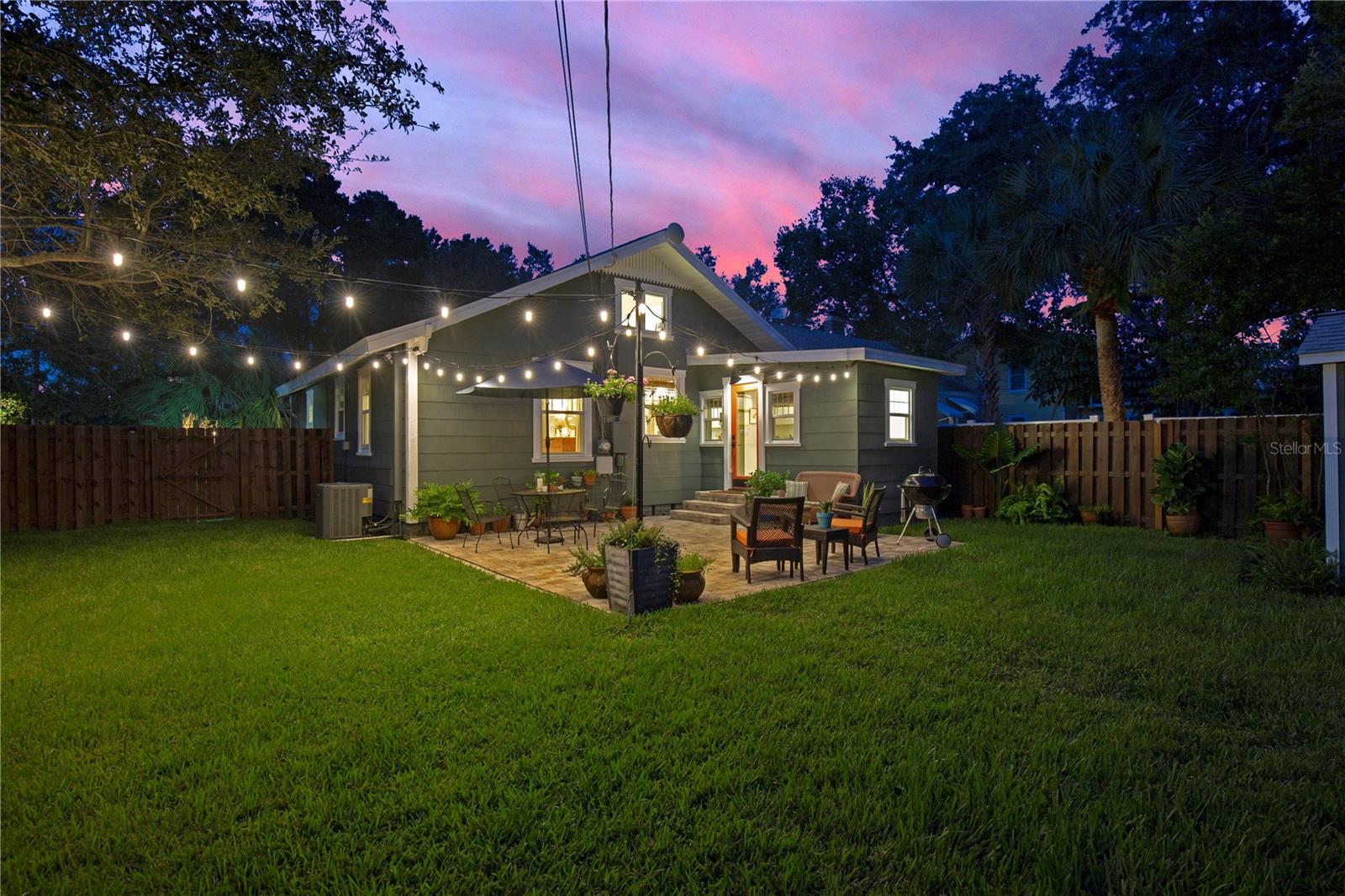 Twilight Backyard