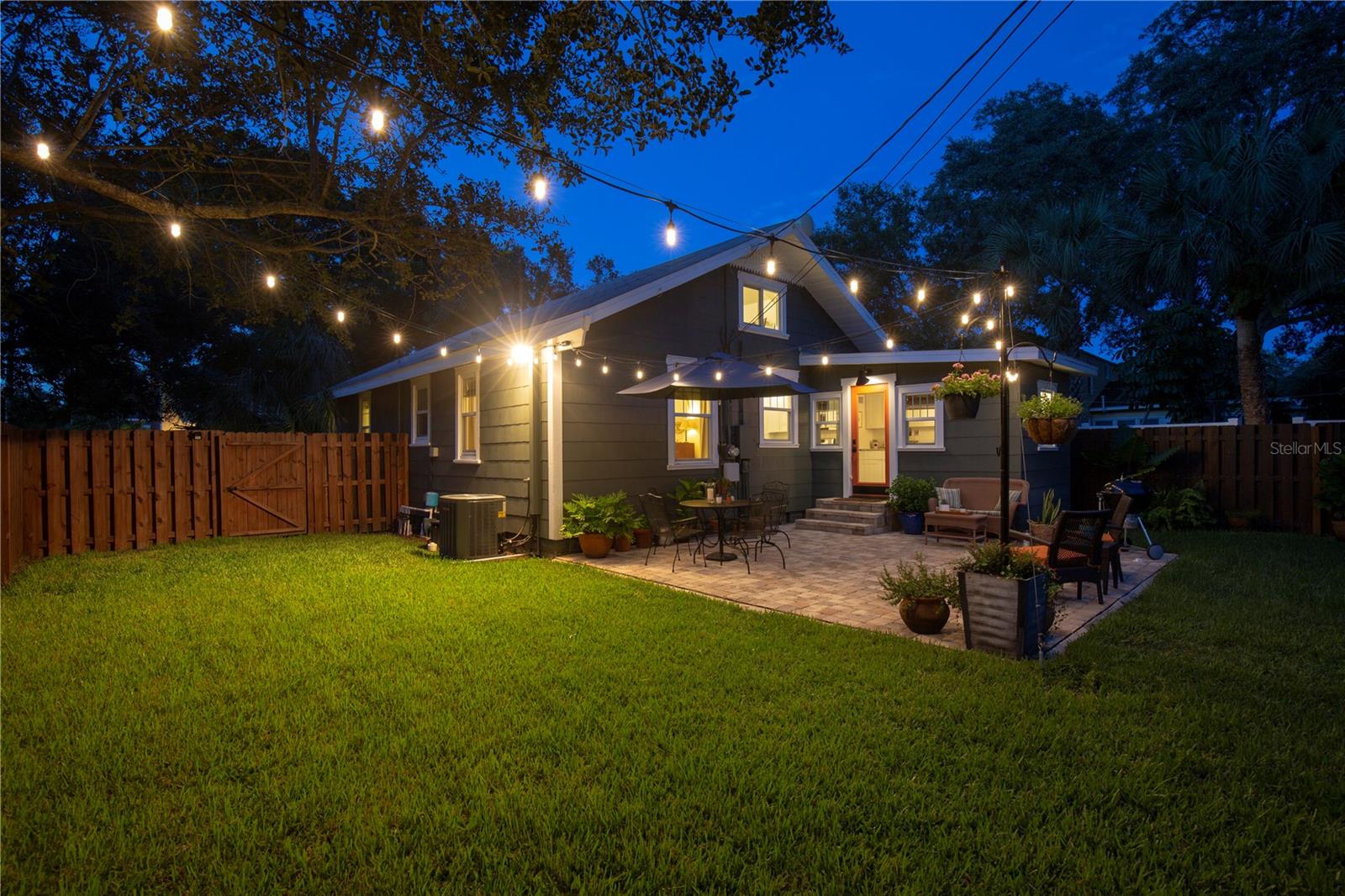 Twilight Backyard